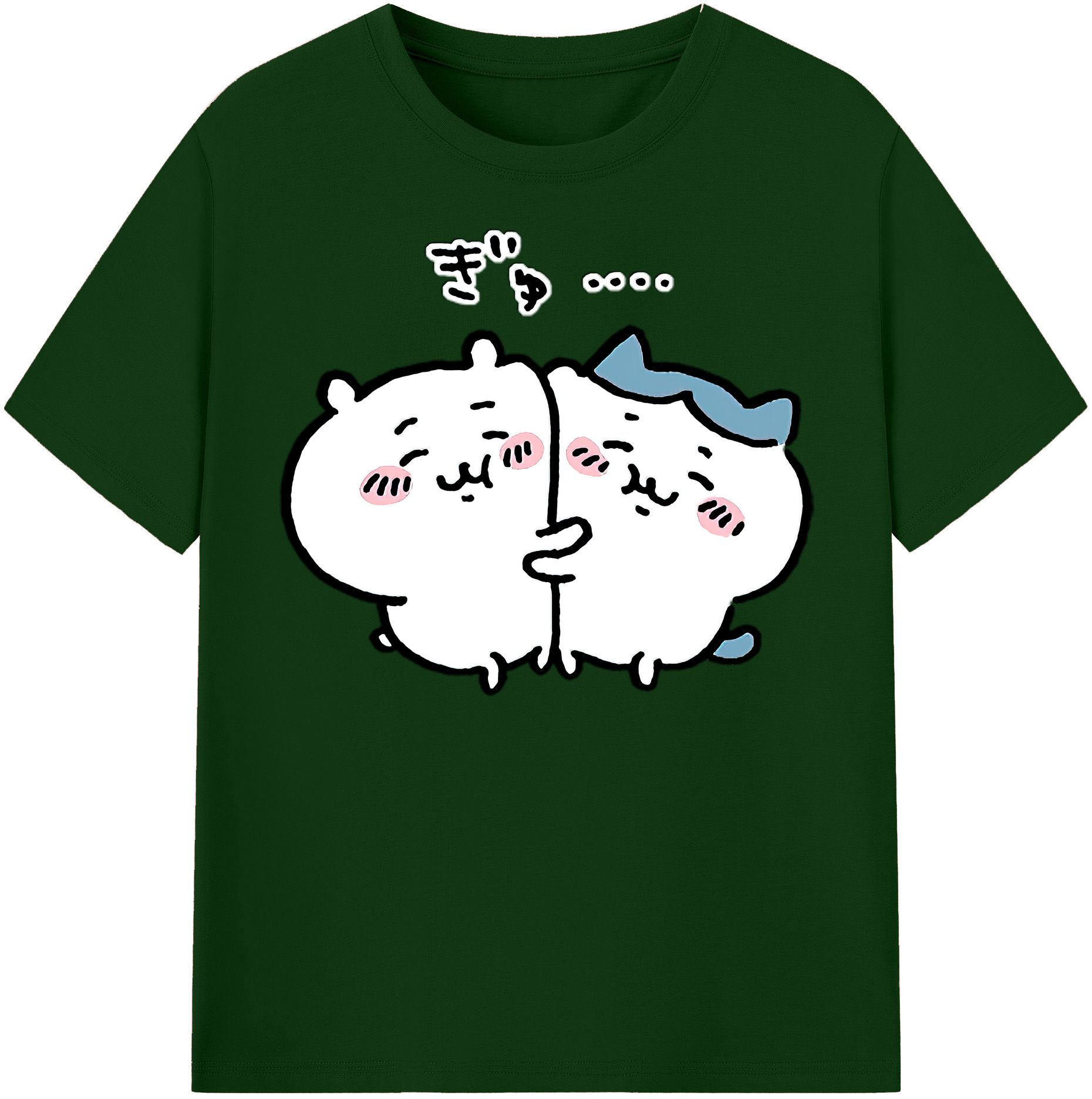 （画像用） ちいかわ ハチワレ Chii-kawa hachiware 綿100％半袖Tシャツ（フロントプリント）